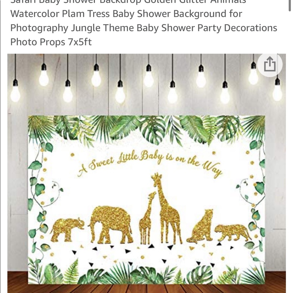 Unisex baby shower photo backdrop